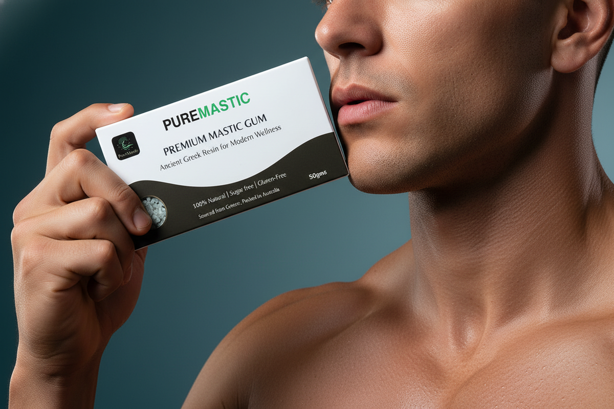 Sharp jawline with PureMastic product